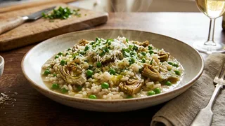 Rice with Artichokes and Peas