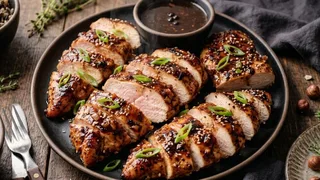 Glazed Bourbon Chicken Breasts
