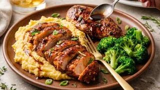 Glazed Bourbon Chicken Breasts