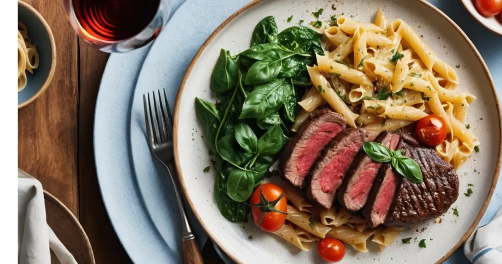 Steak and pasta dishes