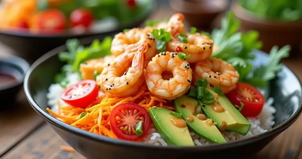 shrimp rice bowl